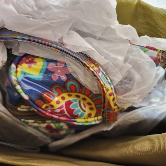 Diaper Bag NEW Laminated Buckle Bag Blue Paisley Floral Baby Kalencom FSTSP NWT - Picture 11 of 15